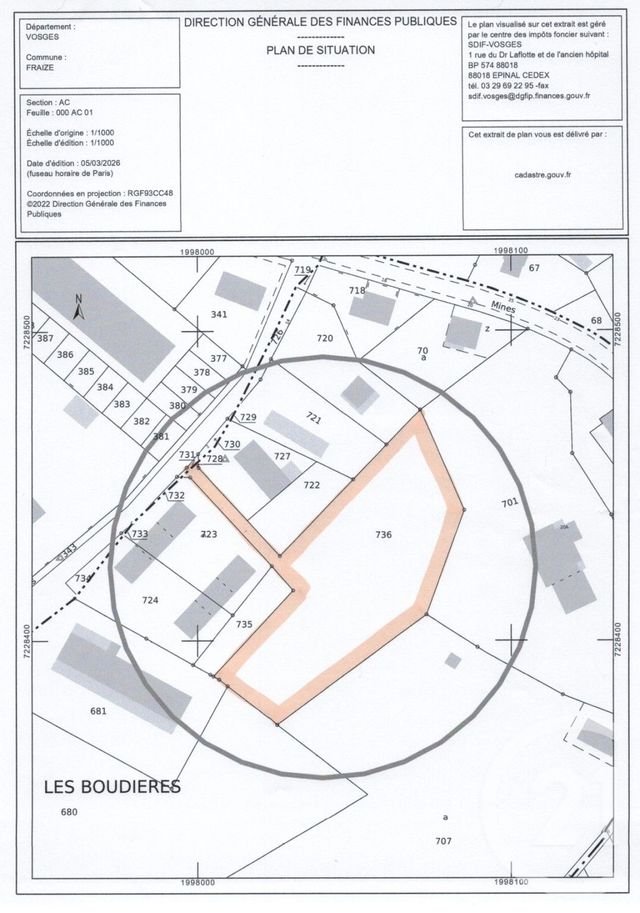 terrain à vendre - 3765.0 m2 - FRAIZE - 88 - LORRAINE - Century 21 Céline Jacques Immobilier